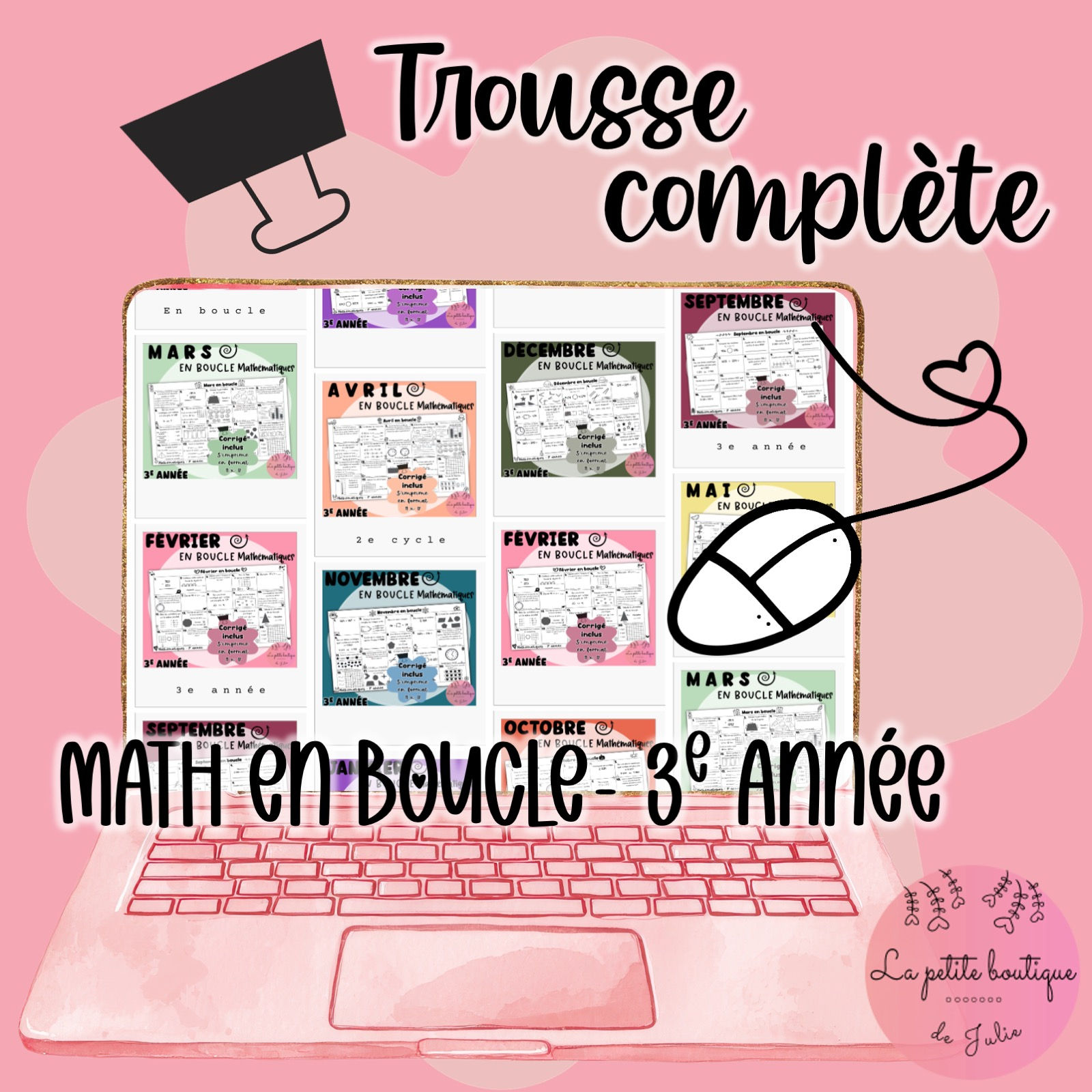 Trousse complète - En boucle 3e Mathématique