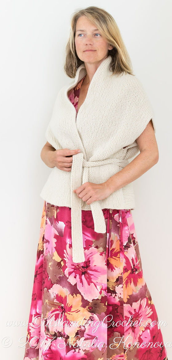 Garter Stitch Open Cardigan Knitting 