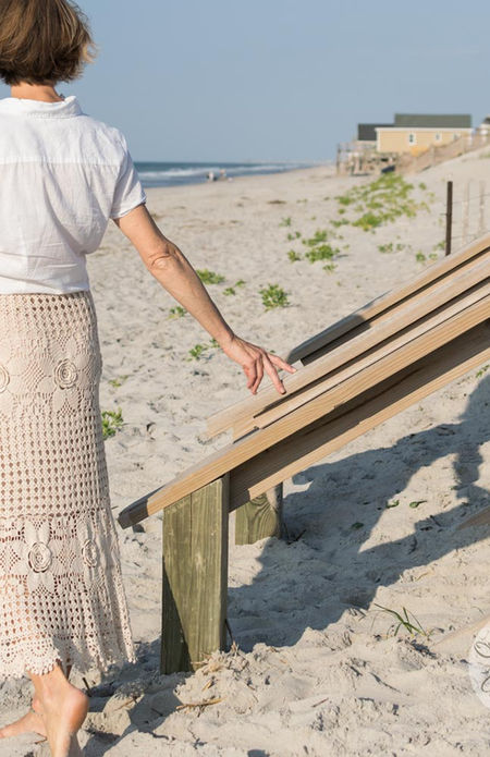 Tiered Maxi Skirt crochet pattern with ruffled bottom edging.