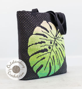 Monstera Bag mosaic crochet pattern | outstanding-crochet