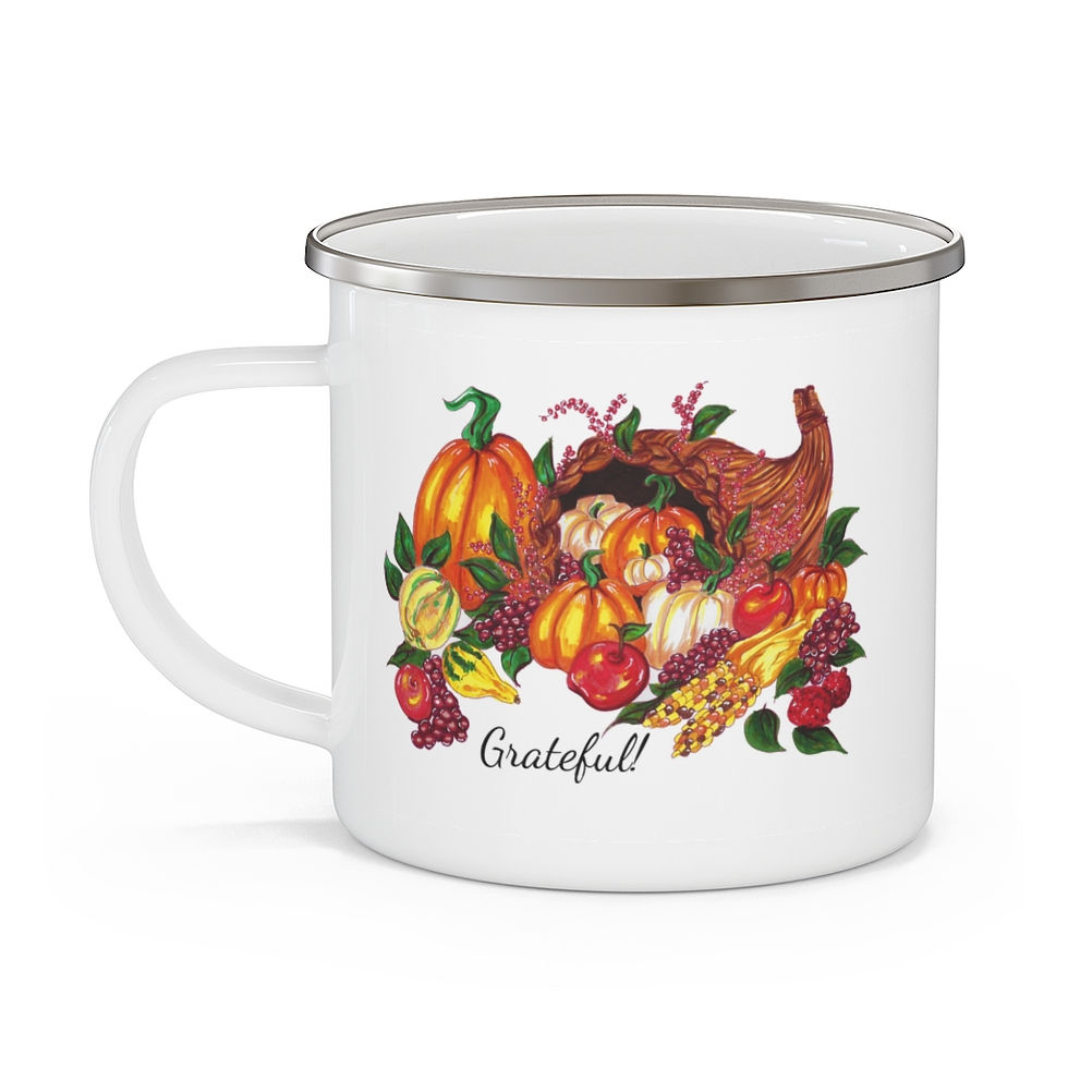 Thumbnail: Grateful, Enamel Camping Mug