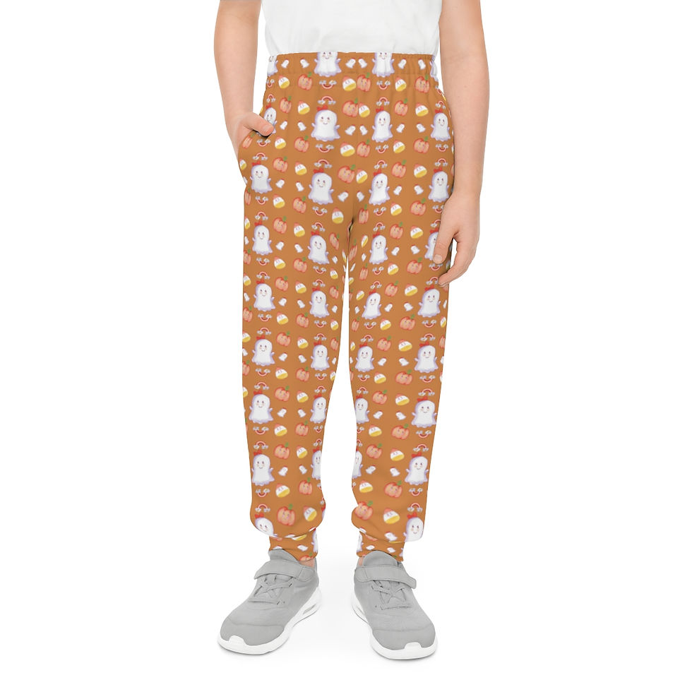 Thumbnail: Spookie Boopie Orange Youth Joggers (AOP)