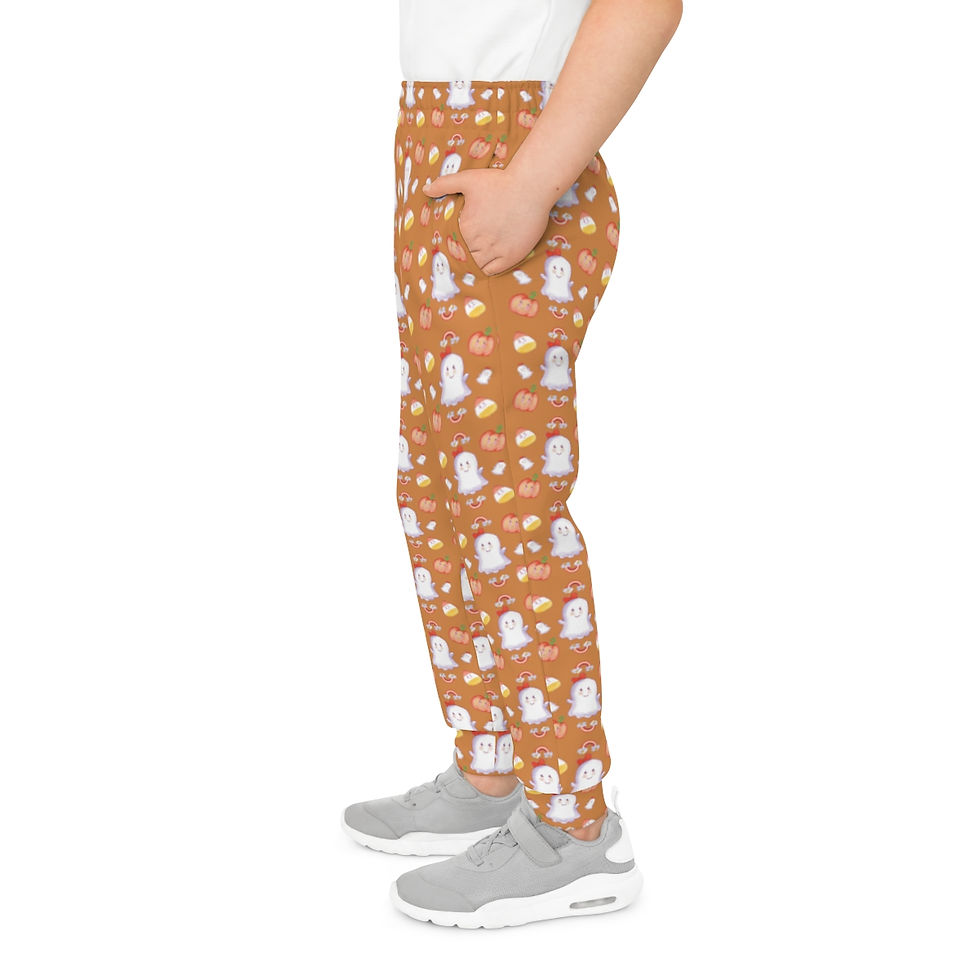 Thumbnail: Spookie Boopie Orange Youth Joggers (AOP)