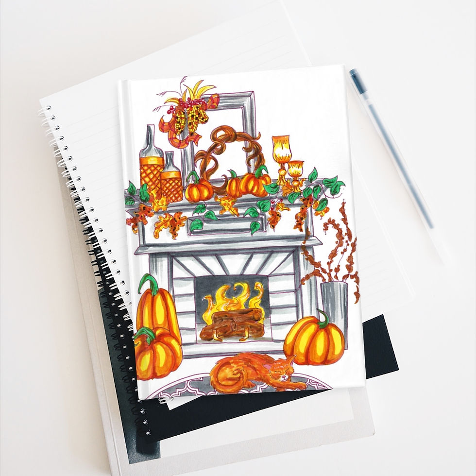 Thumbnail: Fall Fireplace, Sketchbook, Blank Journal