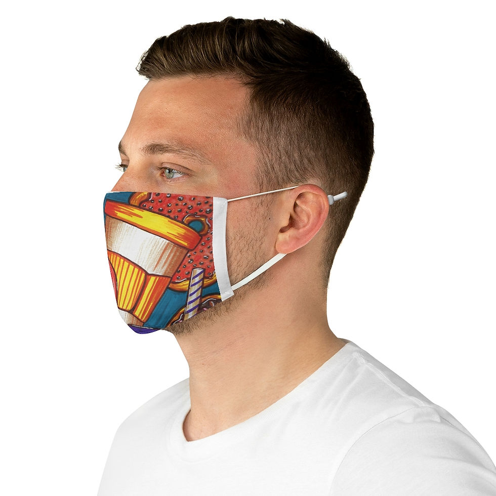 Thumbnail: Coffee and Donuts Fabric Face Mask