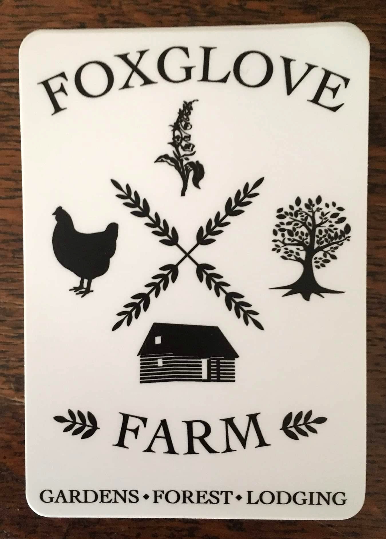 Foxglove Farm Bumper Sticker $5