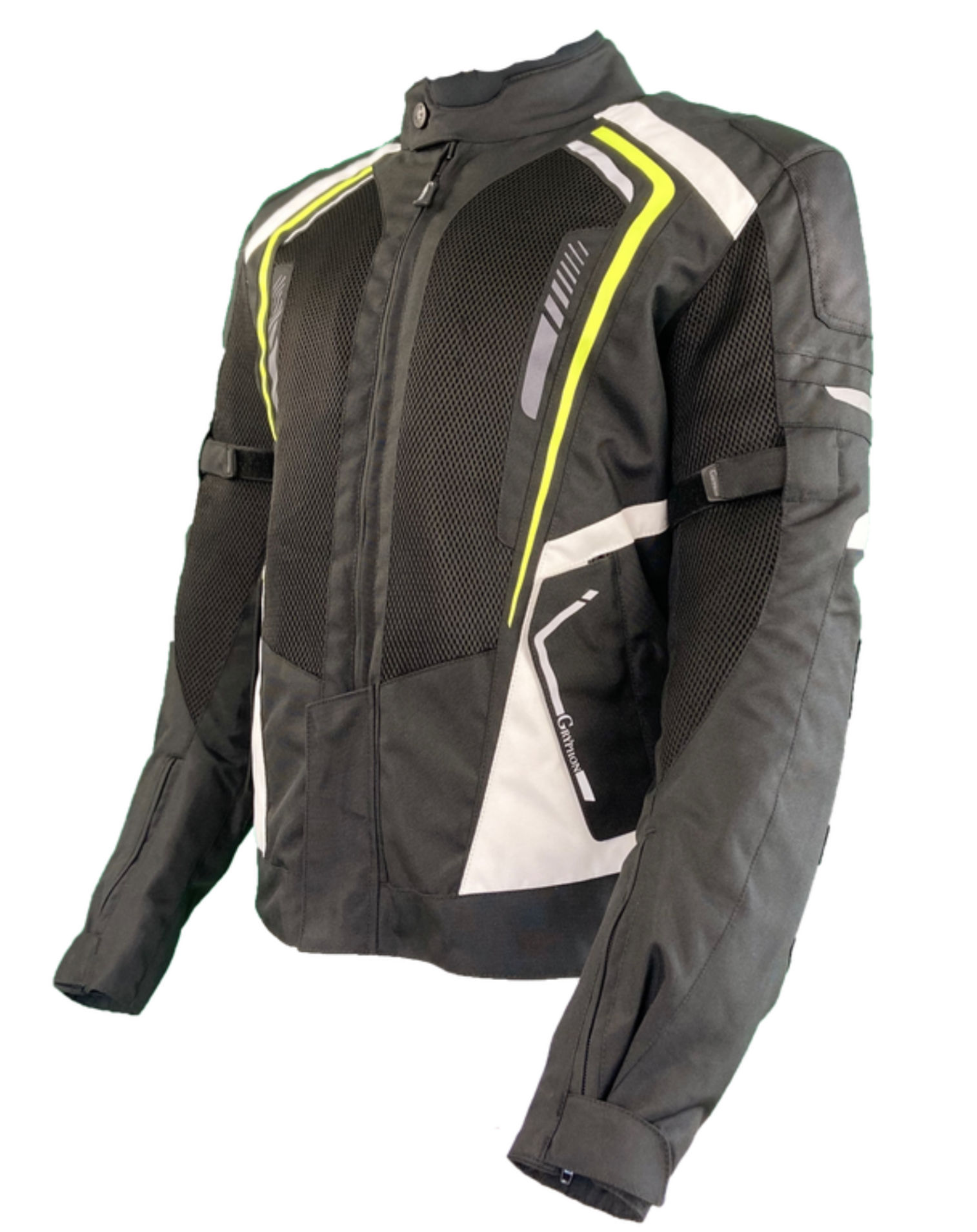 Gryphon Men's Torque Mesh Transition Jacket - Black/White/Hi Viz Yellow