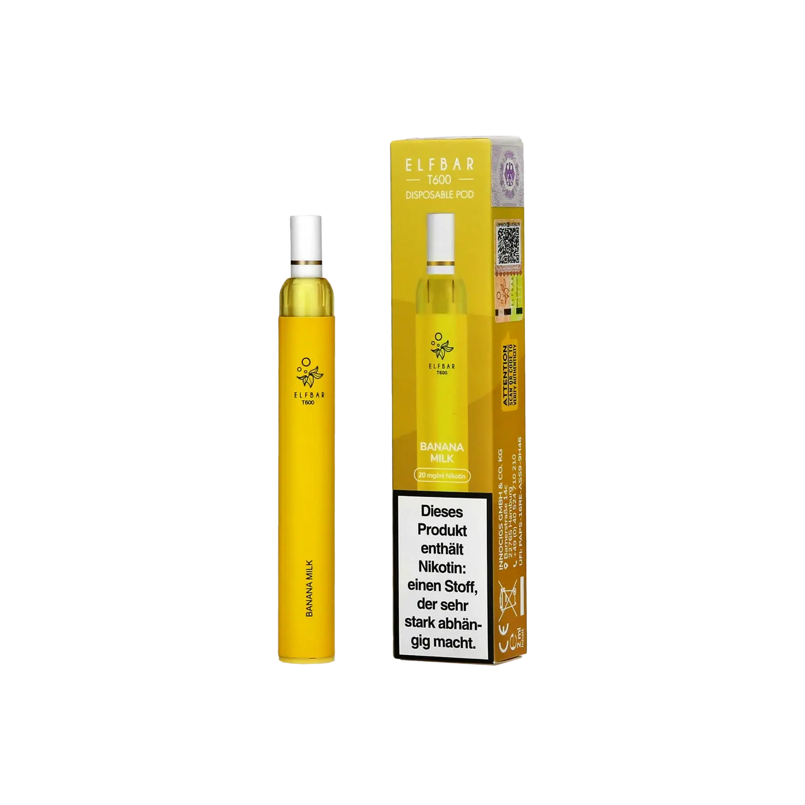 Elfbar T600 E-Shisha EW Banana Milk 20mg