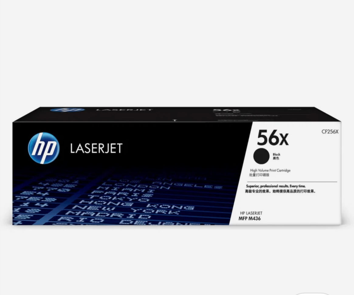 HP 56X Black Toner Cartridge 13700 Pages Original CF256X SINGLE PACK