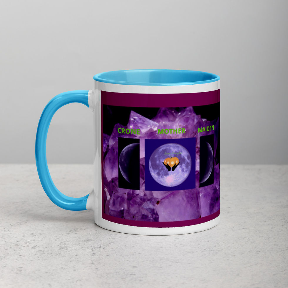 Thumbnail: Triple Moon Goddess Mug with Color Inside