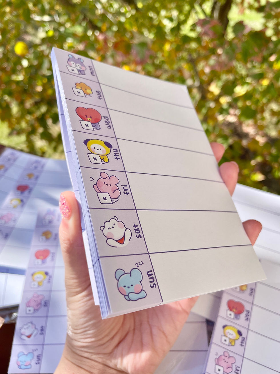 Thumbnail: BT21 weekly planner notepad
