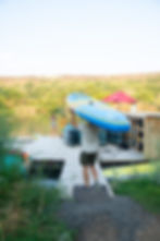 Banbury adventures dock on the snake river loading up paddle boards to go to blue heart.