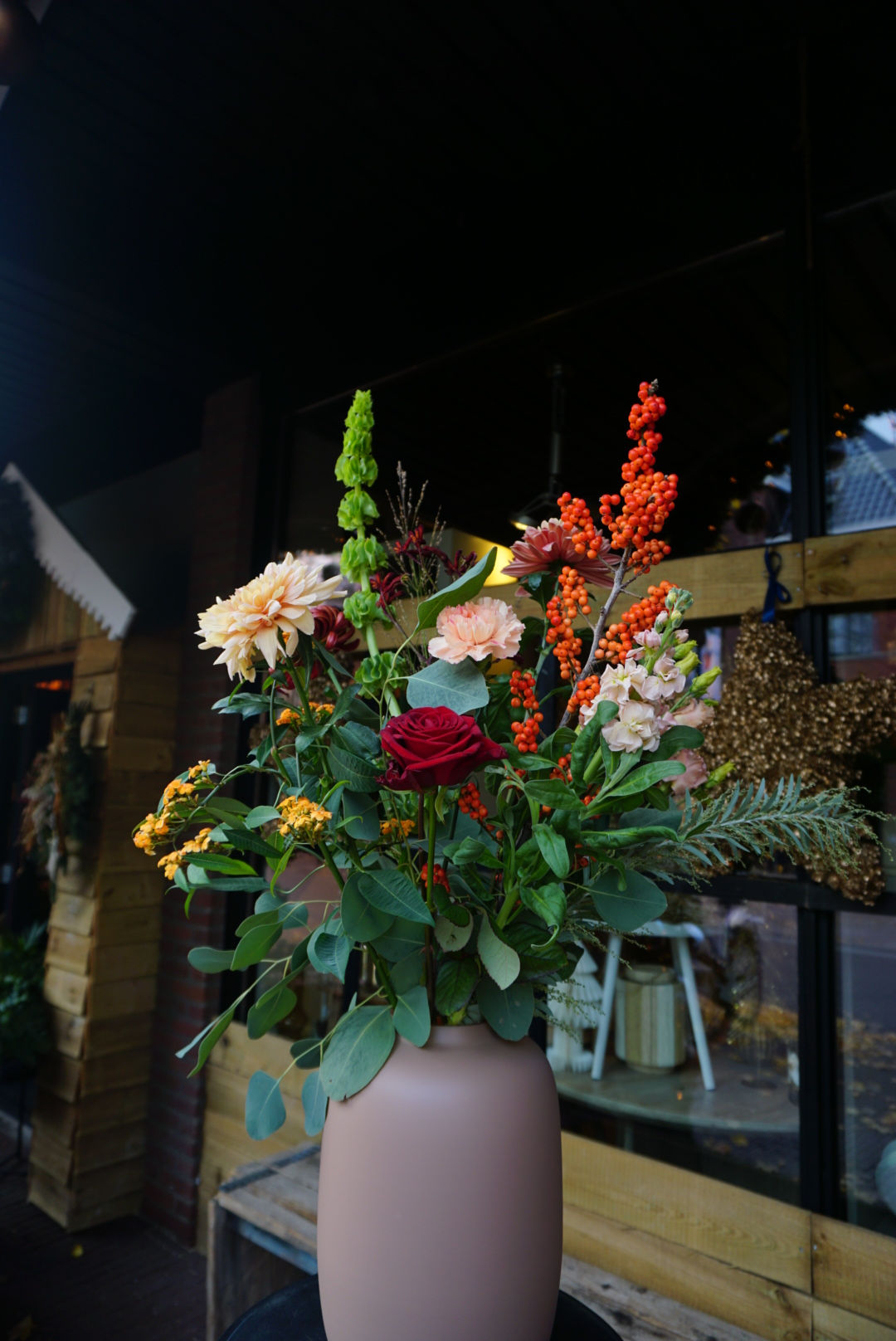 Plukboeket pastel zalm 