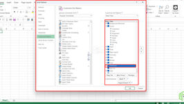 Excel options window open, highlighting "Developer" tab activation. Visible spreadsheet grid in background with green and blue accents.