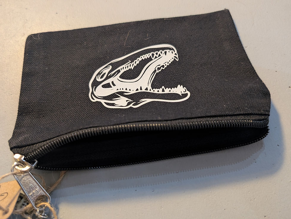 Thumbnail: Glow in the Dark Alligator Small Zippered Bag / Pouch