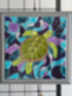 resin art sea turtle 