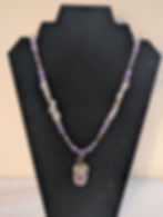 Amethyst and quartz necklace