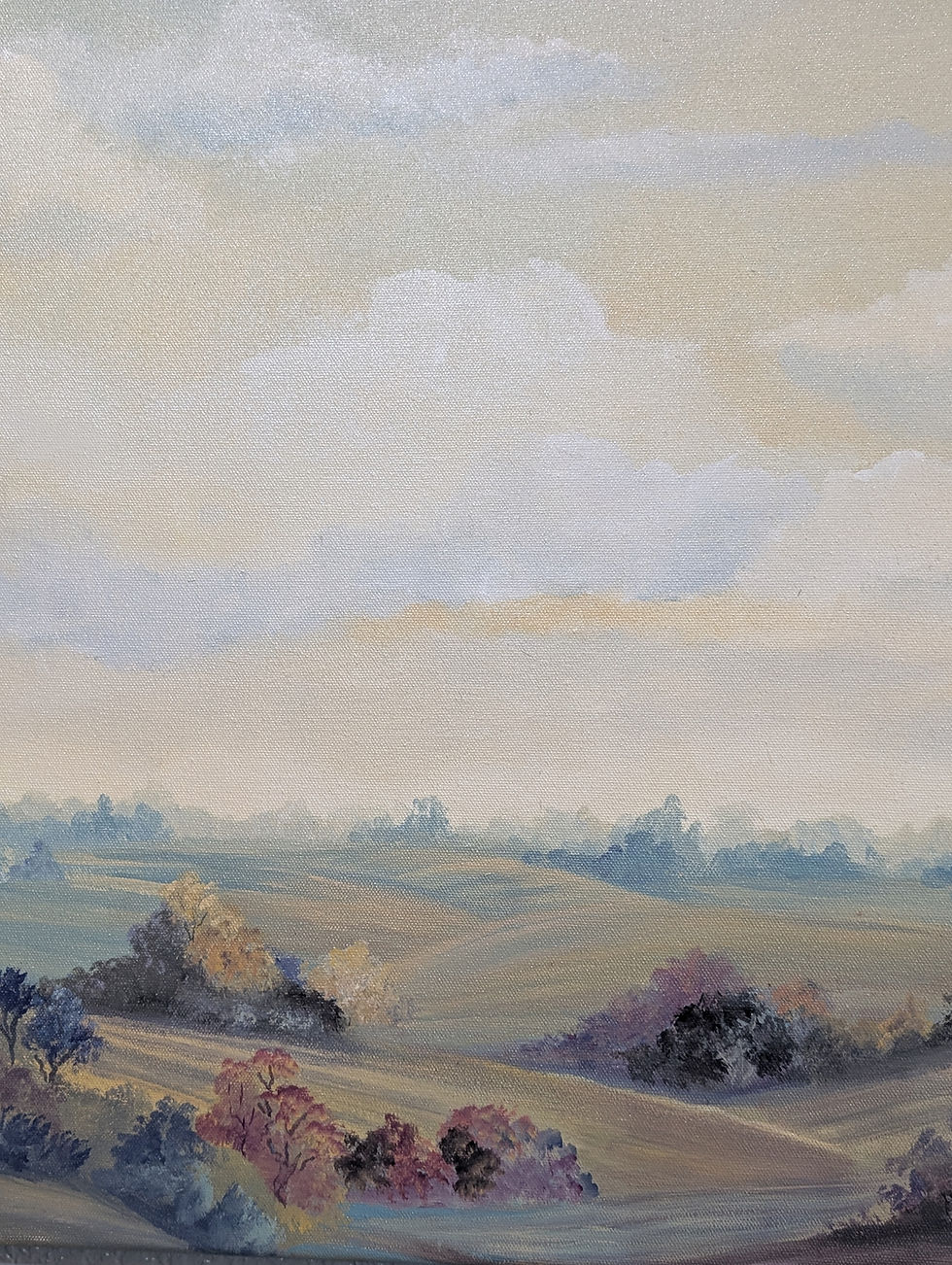 Serene landscape painting, subtle colors
