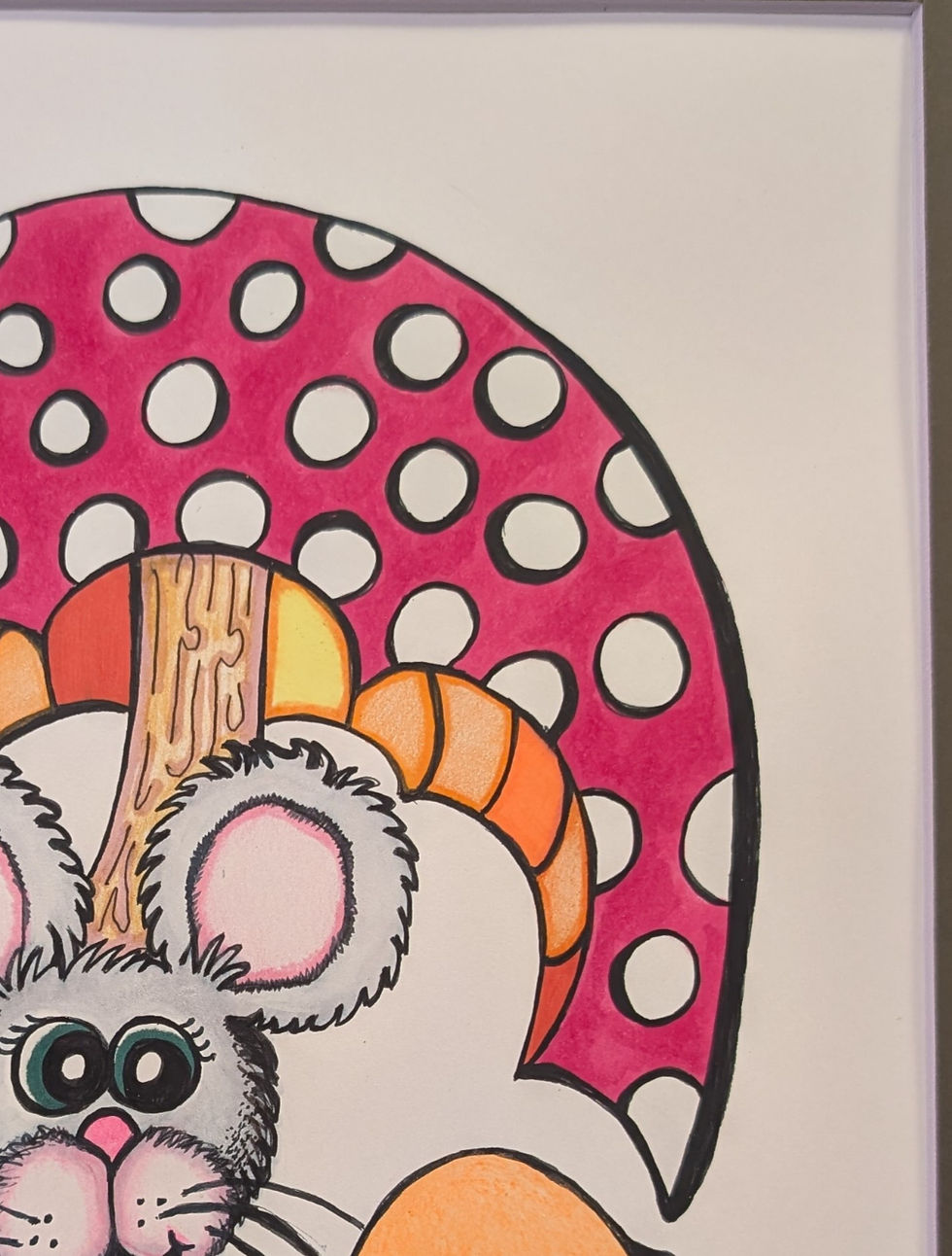Thumbnail: Mouse and Mushrooms - Original by Tambra