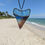 Thumbnail: Brown and Blue Swirl Stained Glass Megalodon Shark Tooth with Dark Blue Top