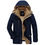 Thumbnail: Men's Winter Fleece Thermal Thick Hooded Jacket