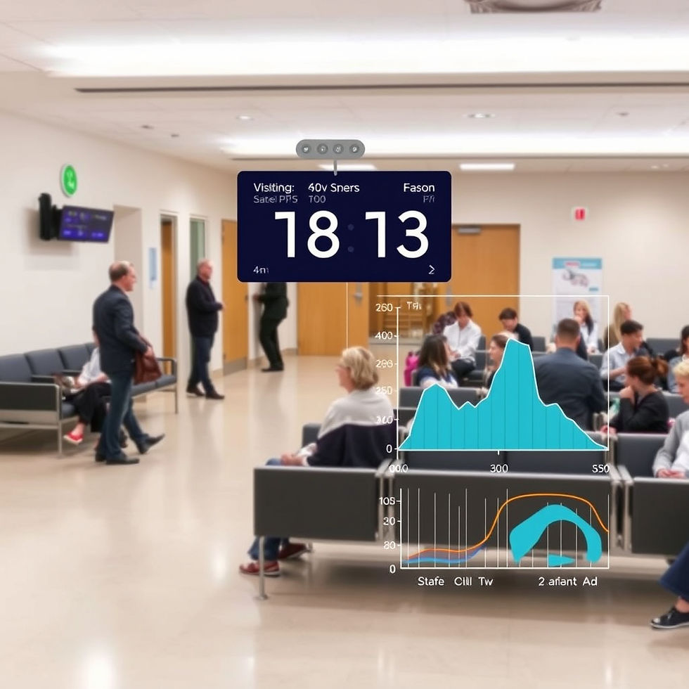 People counting system with live display at hospital waiting area