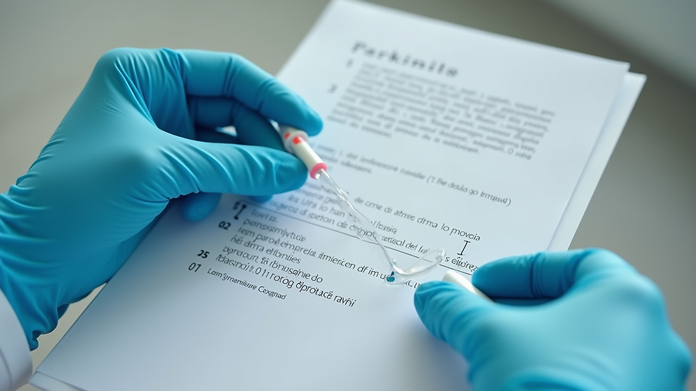 Vista cercana de un kit de examen genético comercial con instrucciones claras
