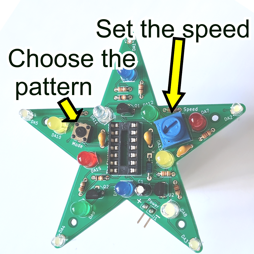 Thumbnail: 15 LED Star Chaser Lights Electronic Kit