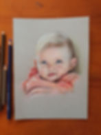 commissioned drawing of a baby girl