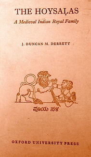 Review of J. D. M. Derrett's "Hoysalas - A Medieval Indian Royal Family" (1957) by Dr. S. Srikanta Sastri