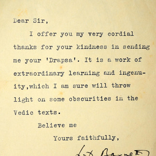 Letter to Rudrapatna Shamasastry