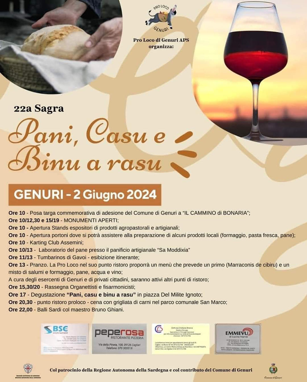 Sagra Pani ,Casu e Binu a rasu Genuri