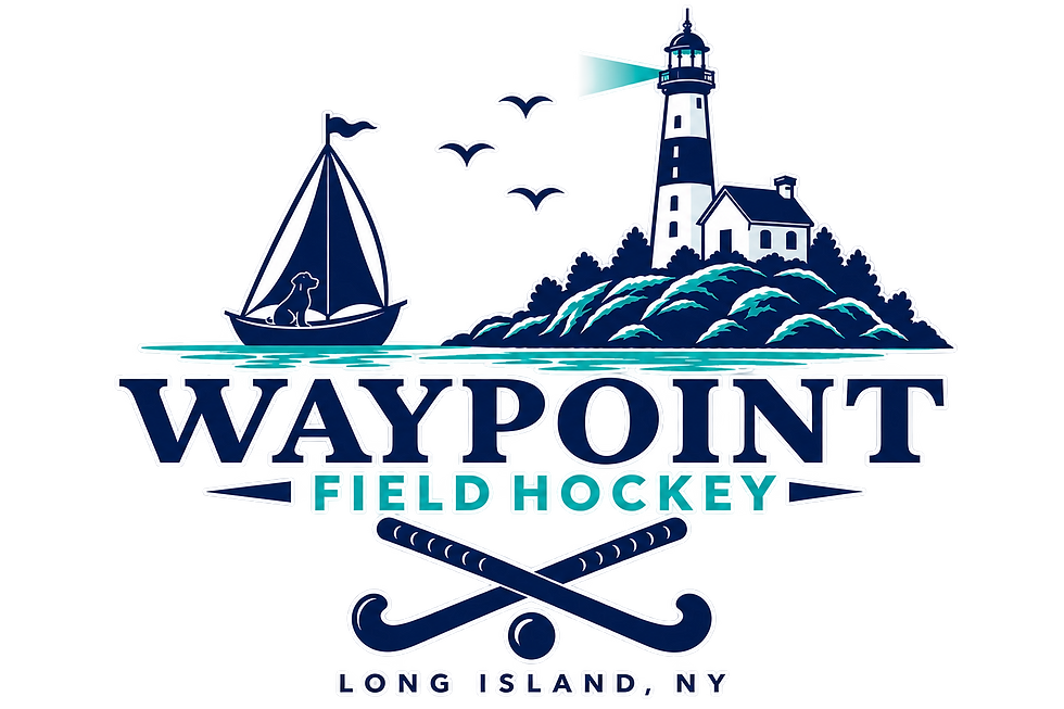 Waypoint Field Hockey logo PNG with no background, landscape aspect ratio.