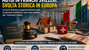 Mutui Barclays in franchi svizzeri, dalla Corte suprema spagnola un aiuto anche agli italiani: nulla la clausola multidivisa