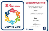 Duty of care Certificate
