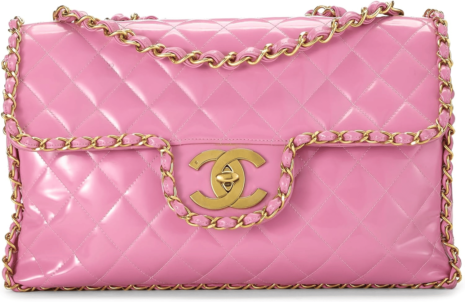 Chanel Pre-Loved Quilted Patent Leather Bag