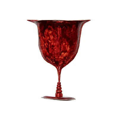 red metal cup