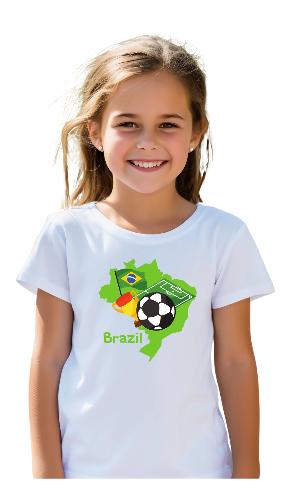 Miniatura: Camiseta infantil menina Brasil