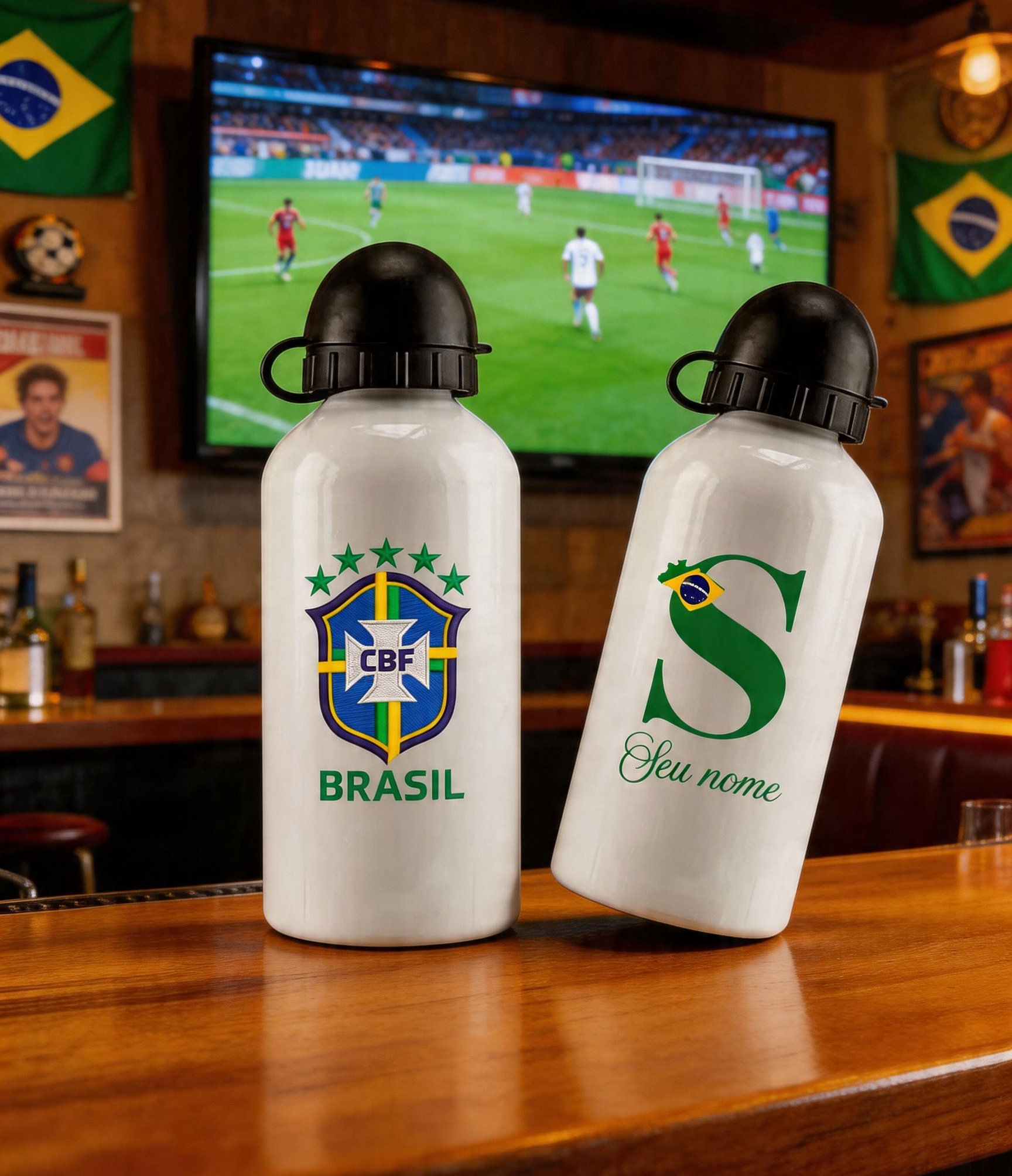 Squezze de aluminio personalizadado Brasil com nome e inicial