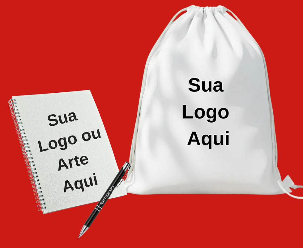 Miniatura: 5 Kits Sacochila 30x40 + Caderneta+ Caneta com sua Logo