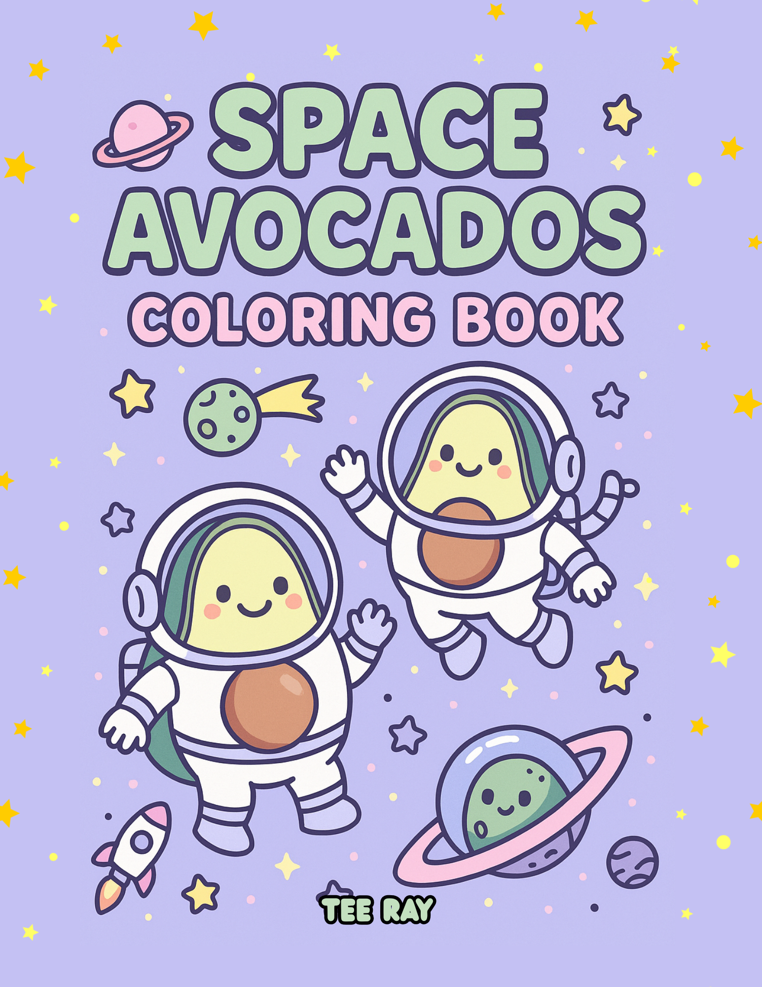 Space Avocados: Coloring book