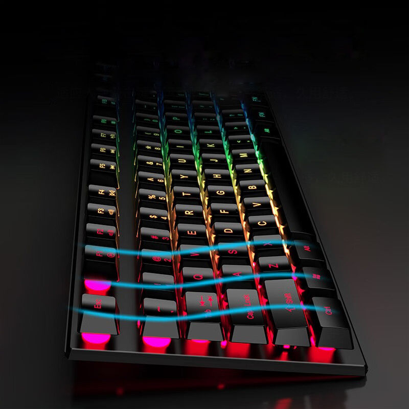 Teclado Gamer EWEADN GX30Z com 104 Teclas, Retroiluminação LED Arco-Íris