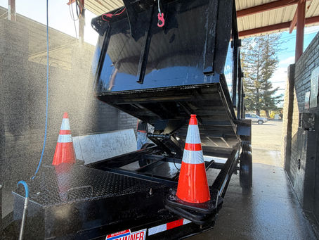 Santa Cruz Junk Removal trailer getting washed out