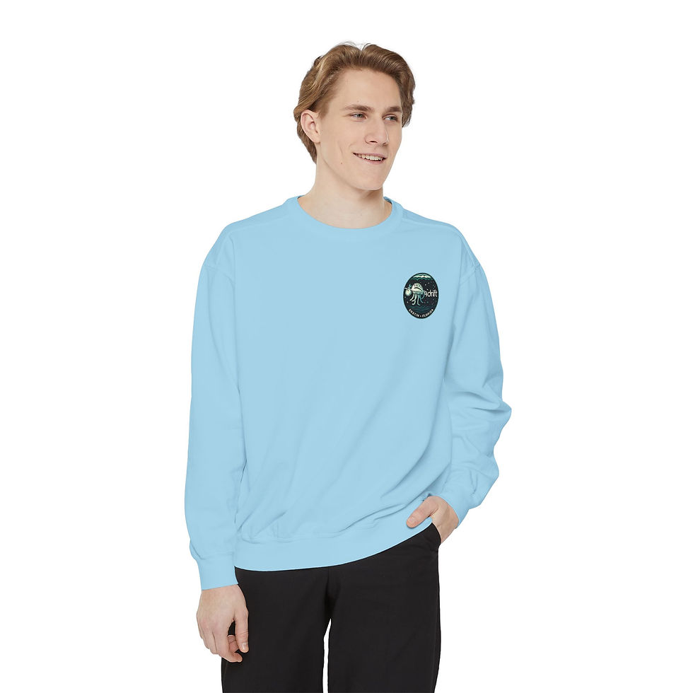 Thumbnail: Sweatshirt — 'Adrift' Jellyfish Destin Florida Graphic Crewneck