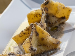 Fagattoni tapenade de truffe noire & ricotta