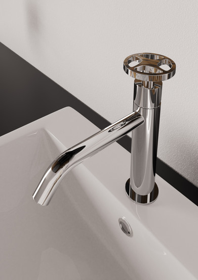DE73011 DUETTO - Lavabo medio - chrome