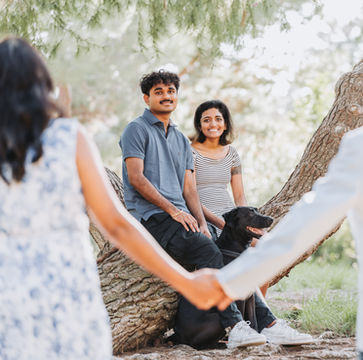 Family portraits at the park in Irvine, CA