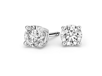 Signature Trilogy Natural Solitaire Diamond Earrings