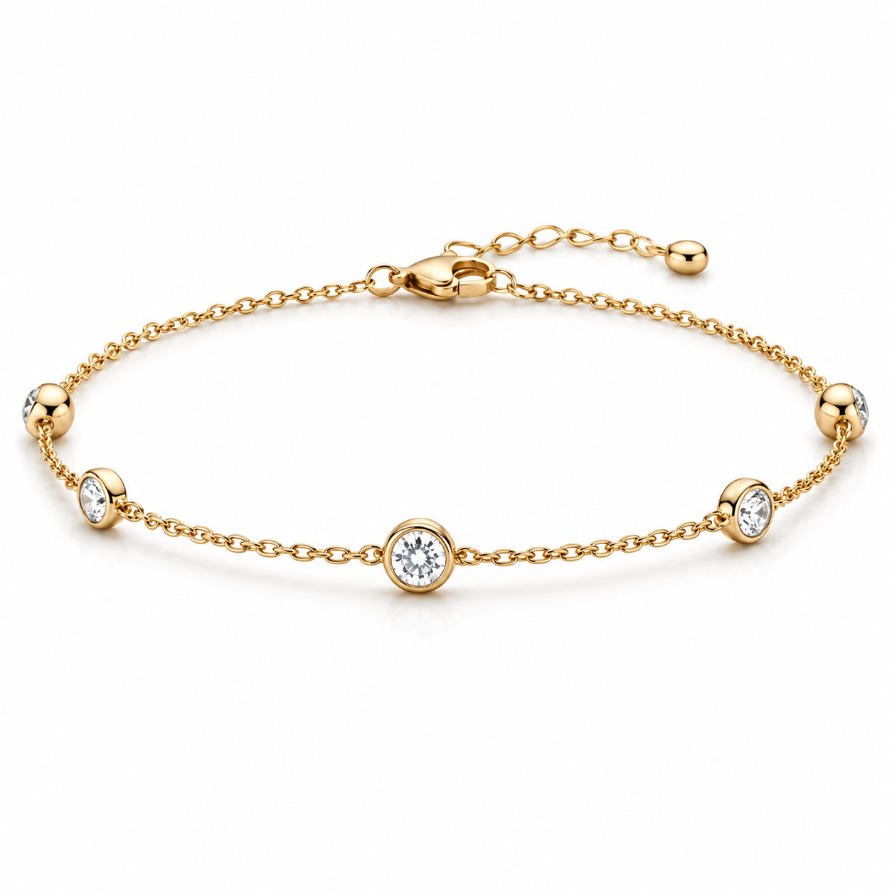 Trilogy Gold Station Bracelet