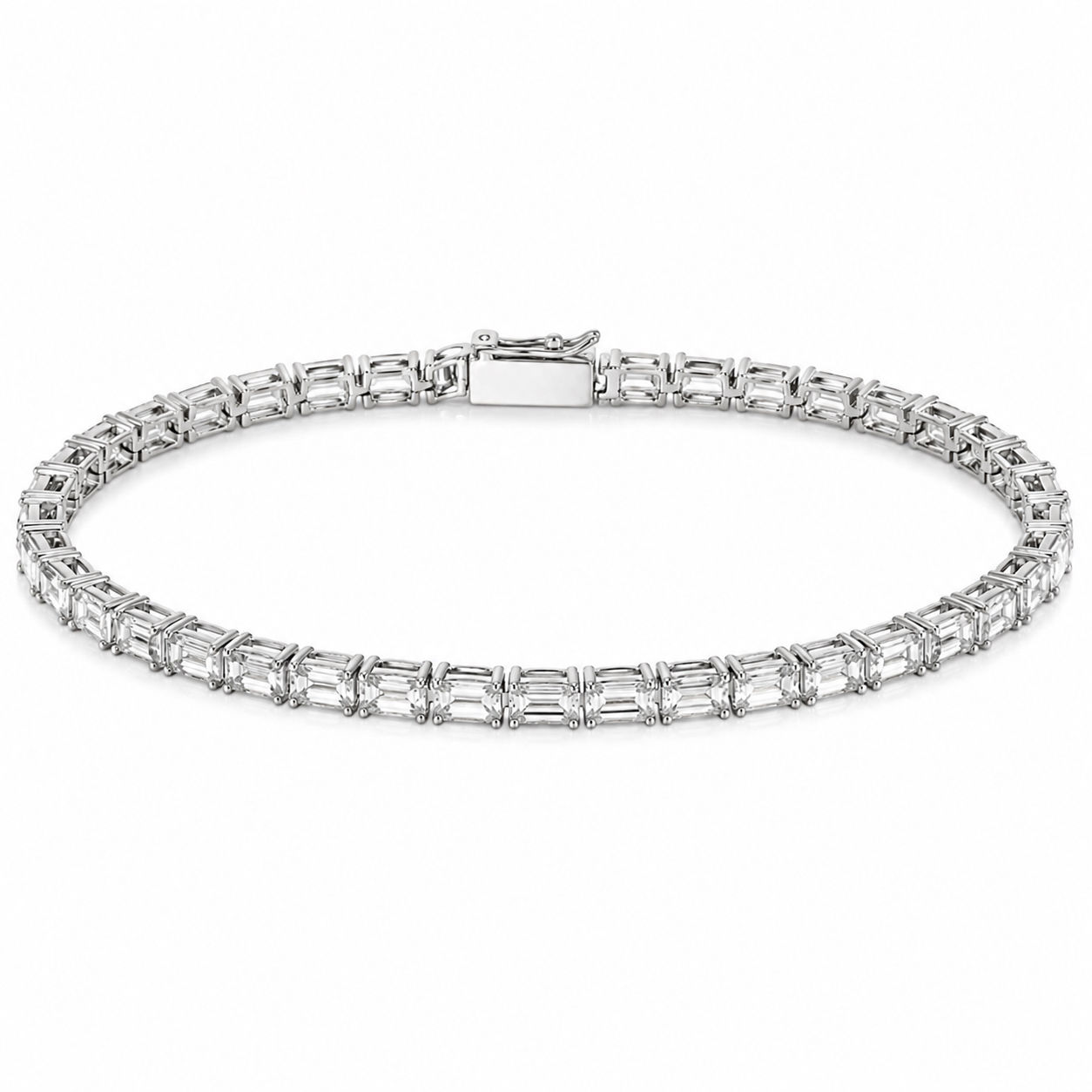 Éclat Crystal Baguette Rivière Bracelet